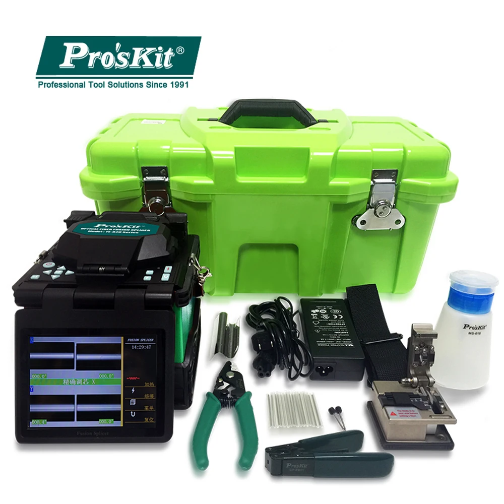 Pro'sKit Высокоточный FTTH волоконно-оптический сварочный аппарат для сращивания резак оптического волокна сварочный аппарат режущий нож набор инструментов