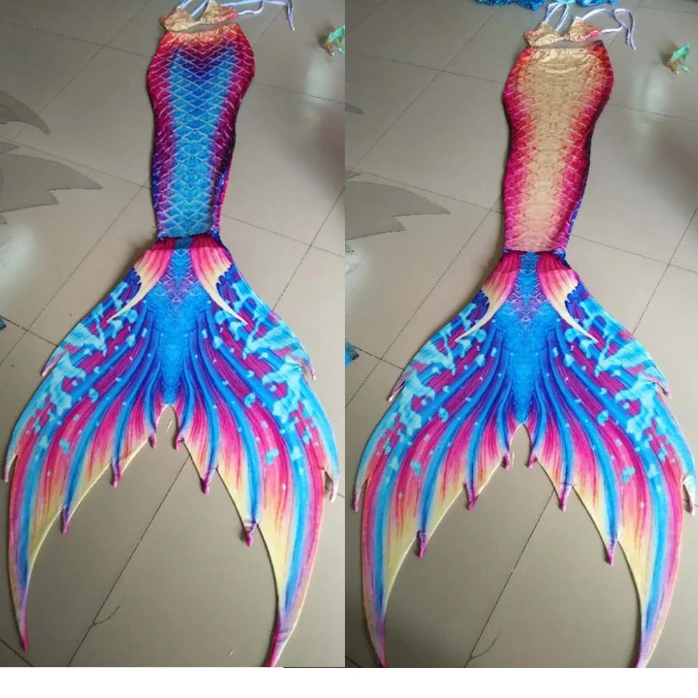 Купальный костюм Русалочки с моноластом купальный для косплея девочек мальчиков