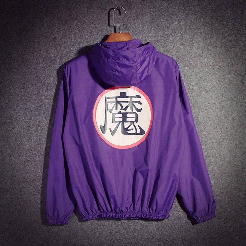 TANG унисекс косплей мужские летние куртки Jaqueta Masculina аниме Dragon Ball тонкая Солнцезащитная ветровка с капюшоном