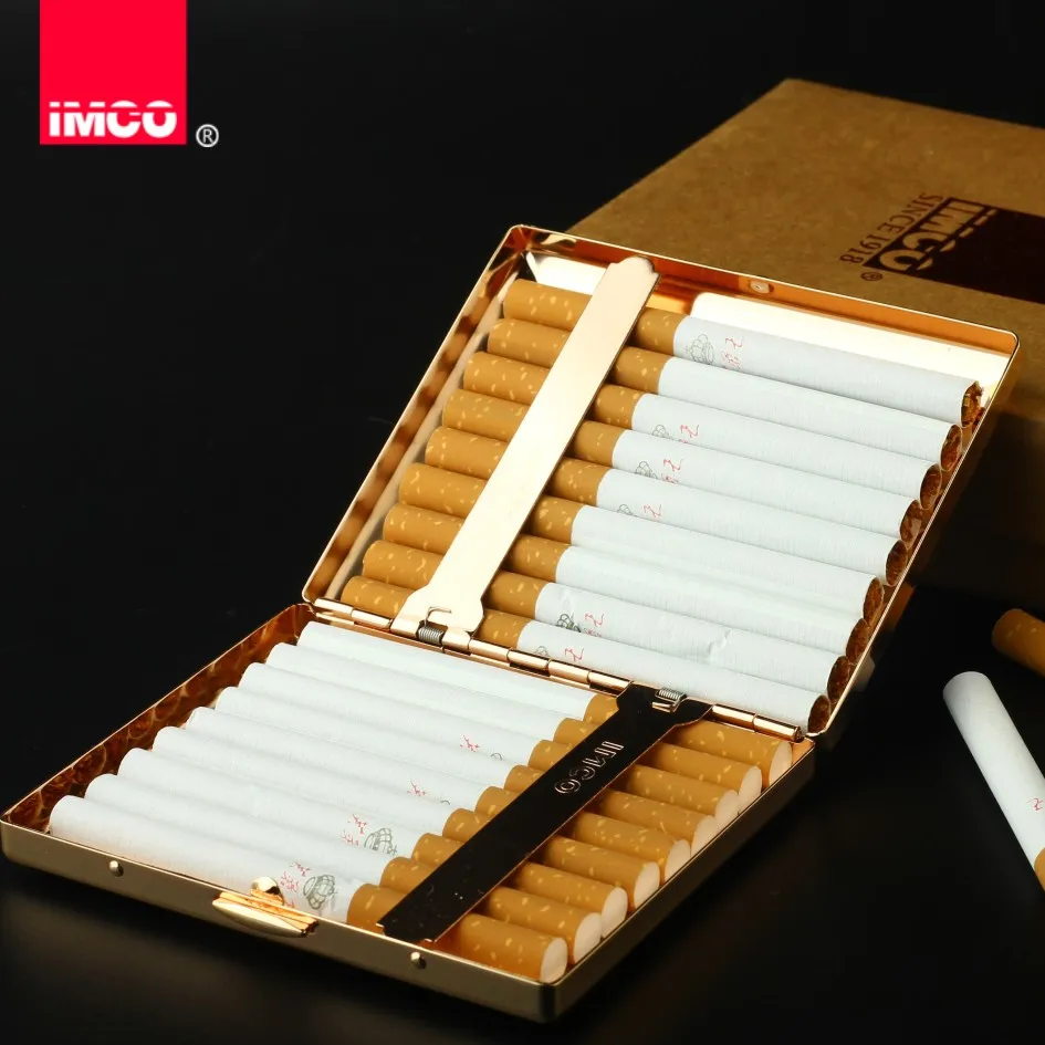 Cigarette Box Thin 16 Packed Men's Cigarettes Personality Creative Automatic Metal Pure Copper | Дом и сад