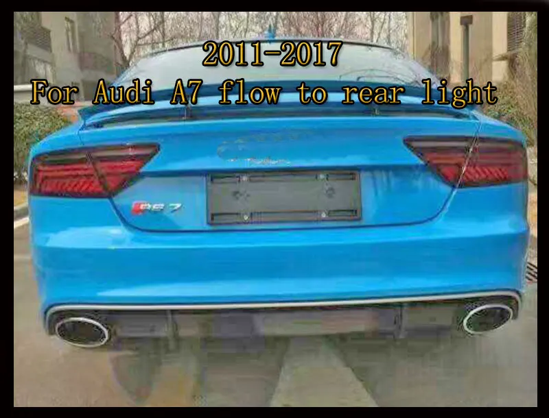 KOWELL автомобильный Стайлинг для Audi A7 задний светильник s 2011- светодиодный задний светильник задний фонарь подвижный сигнальный светильник задний светильник аксессуары