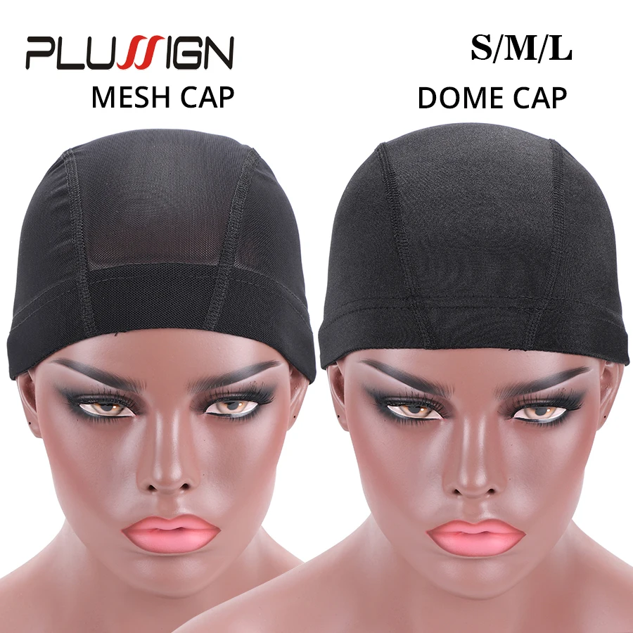 Plussign Dome Wig Cap 52cm-56cm Three Size Mesh Breathable Spandex With Great Elastic Band 2pcs/lot Making Tool | Шиньоны и парики