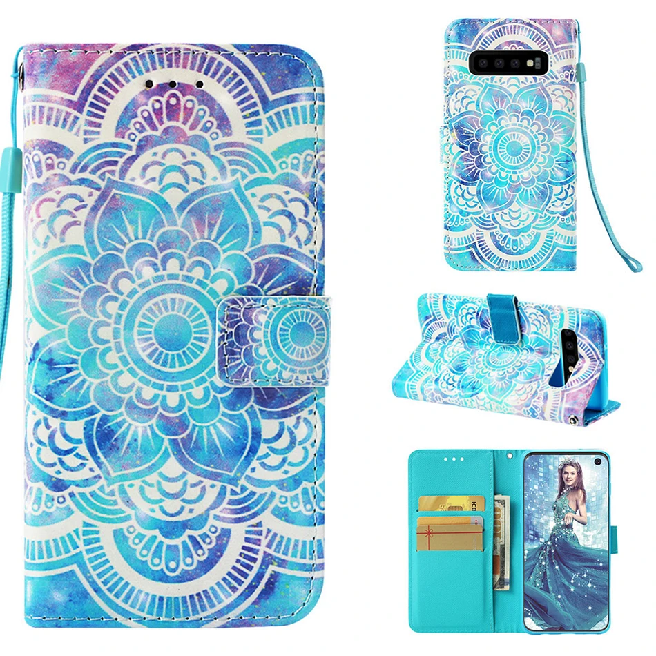 Чехол-книжка из искусственной кожи для Samsung Galaxy S10 S10e S9 S8 Plus S7 S6 Edge S5 J3 J510 A310 A510 A320 A520