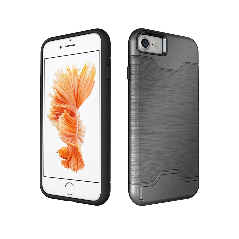 Fundas крышка с держатель для карт iphone 7 случае телефон Корпус Coque силиконовые Чехол