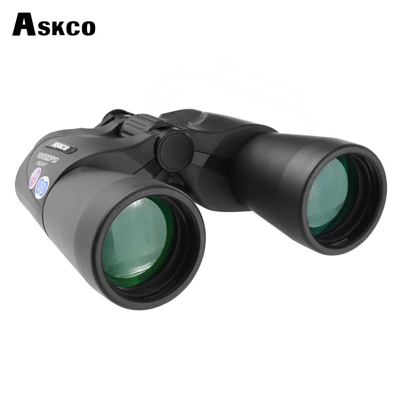 Военный бинокль Askco HD 10X50 водонепроницаемый портативный телескоп с призмой Bak4 Lll
