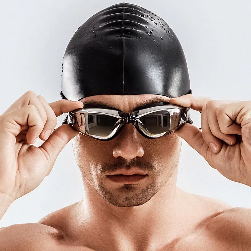 

Swimming Goggles Earplug Cap Kit Waterproof HD Anti-fog Lenses Adjustable for Adults 19ing