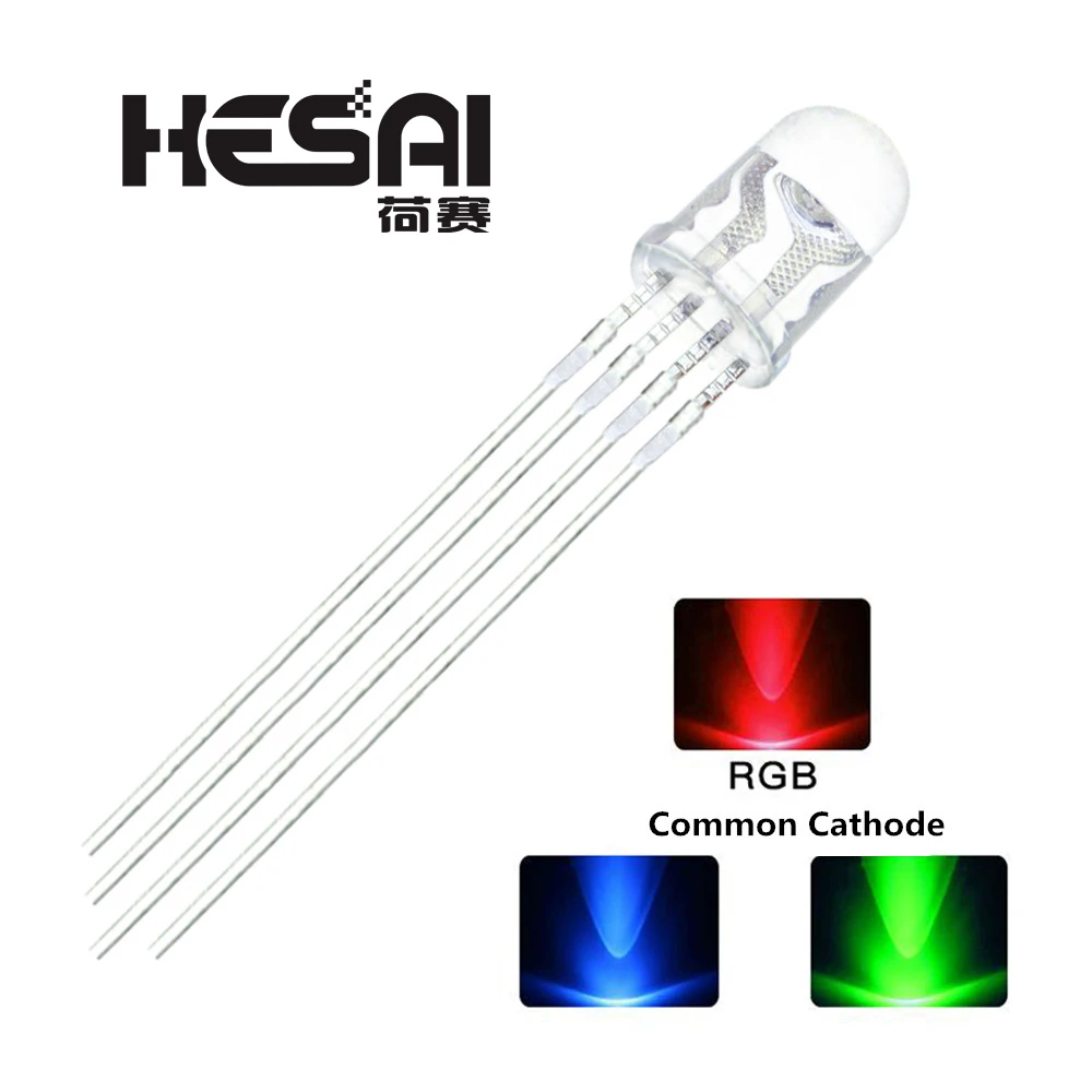 5 мм RGB светодиодный общий катод 4Pin красный зеленый синий светодиодный круглый трехцветный светодиодный светильник светодиод прозрачная лампа