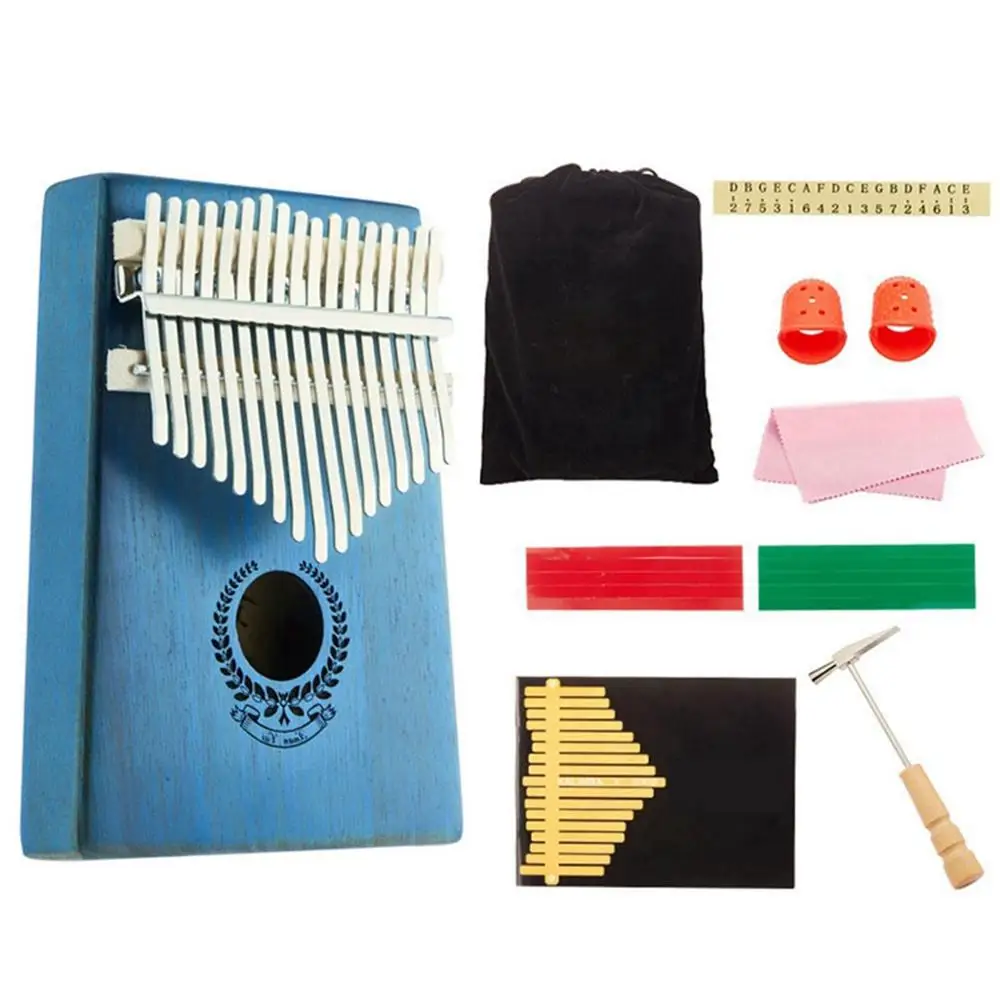17 тонный калимба пальцевое пианино портативный карманный размер большой палец