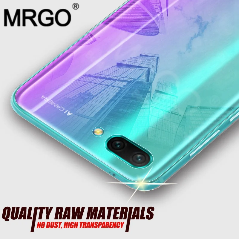 Прозрачный силиконовый чехол MRGO для Huawei Honor 10 прозрачный защитный 10|Бамперы| |