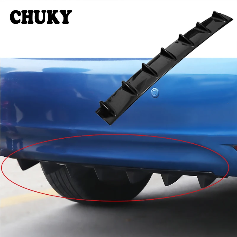 

CHUKY Car Rear Bumper Chassis Shark Fin 7 Wings Deflector Modified Spoiler For Ford focus mk2 fiesta Suzuki swift grand Hyundai