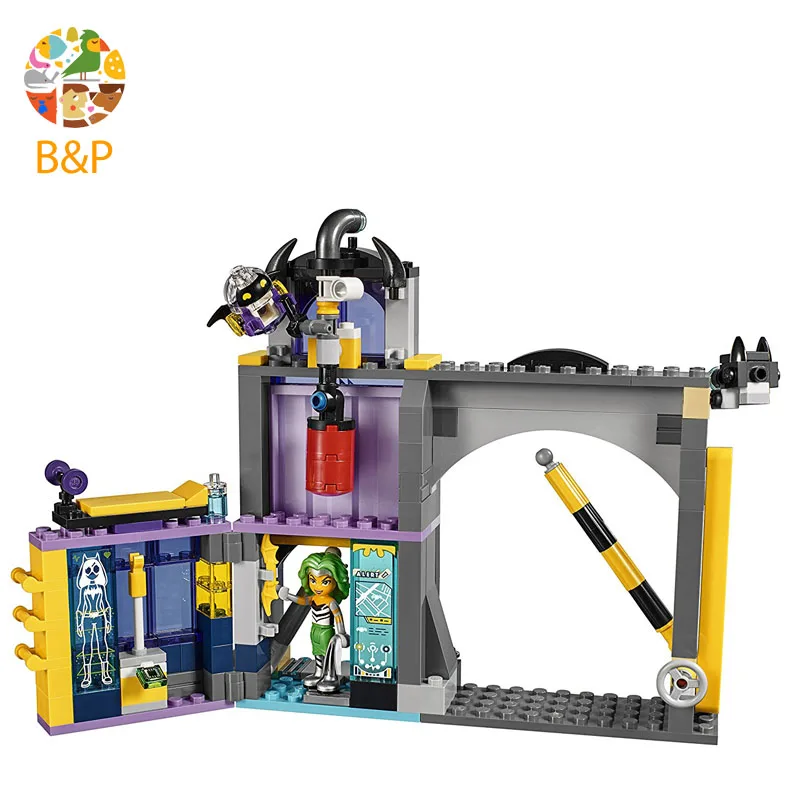 41237 354 шт. DC Super Hero для девочек Batgirl Secret Bunker Wonder Woman строительные блоки кирпичные
