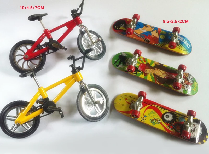 Mini 7 шт./компл. Пальчиковый скейтборд гриф и bmx велосипед игрушка для детей кататься на коньках доски скутер весело новинка подарок