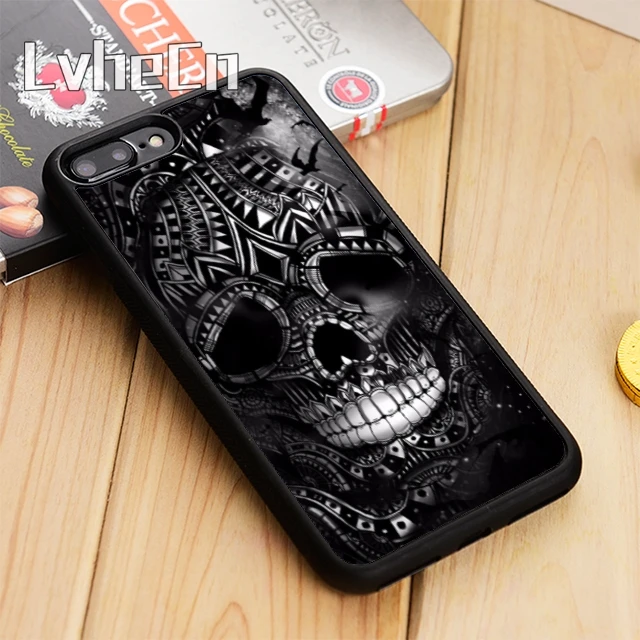 LvheCn чехол для телефона с черепом Дракула летучие мыши ужас iPhone 5 6s 7 8 plus 11 12 Pro X XR XS