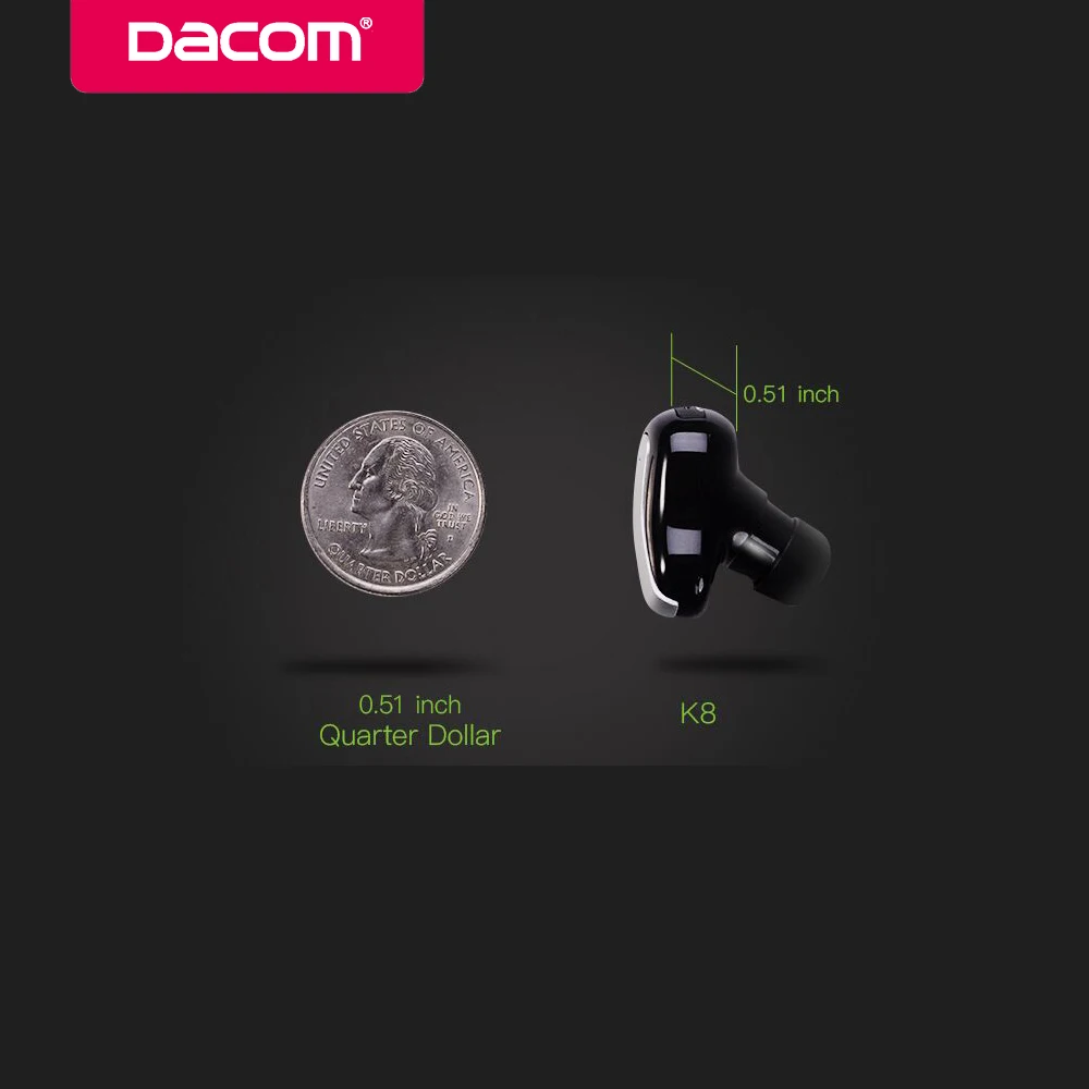 Dacom K17 Мини Bluetooth наушники одиночные беспроводные гарнитура для телефона Бытовая