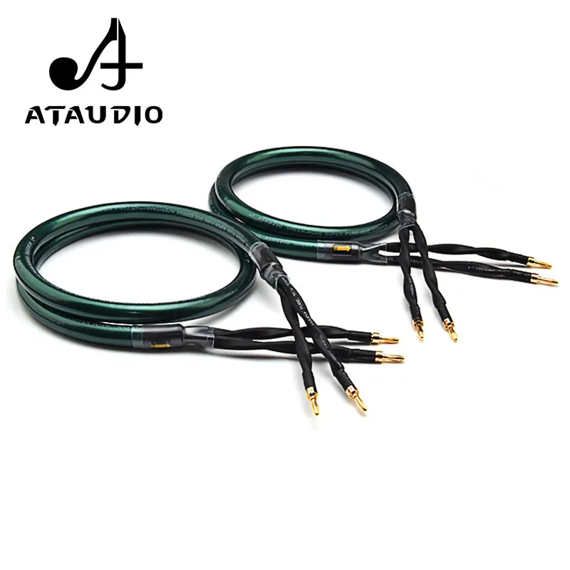 ATAUDIO HIFI динамик кабель 7N OCC Высокопроизводительный провод с позолоченным