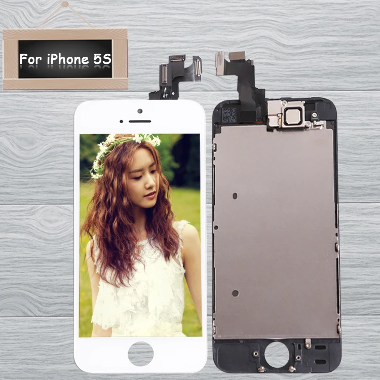 Новый 20 шт./лот ЖК Экран и Сенсорный Digitizer Ассамблея С Фронтальная Камера Для iPhone