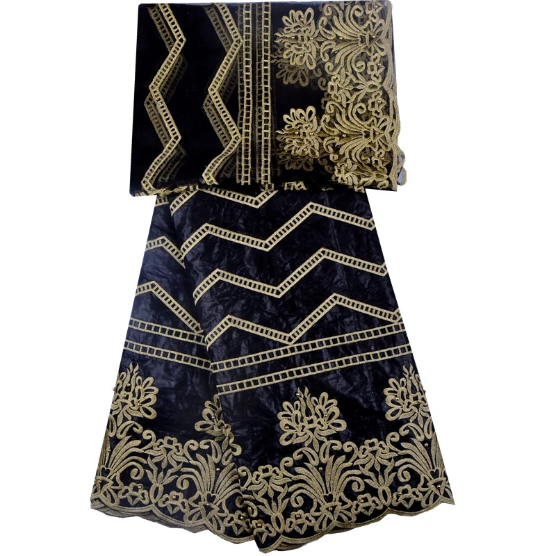 Африканская кружевная ткань Гвинея базин богатая набор с 2 ярдами французское