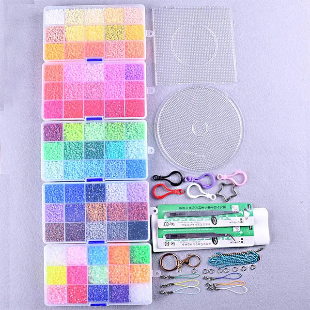 75 Grids Colors EVA 2,6 мм Мини Хама/предохранитель/Perler бисер Набор DIY ручной работы материал обучающий студенческий стартовый набор Pegboard аксессуар - Цвет: 75 Grids Colors