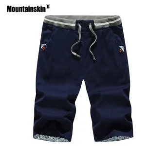 Mountainskin 4XL мужские летние шорты пляжные шорты мужские хлопковые повседневные однотонные шорты homme мужская брендовая одежда SA422