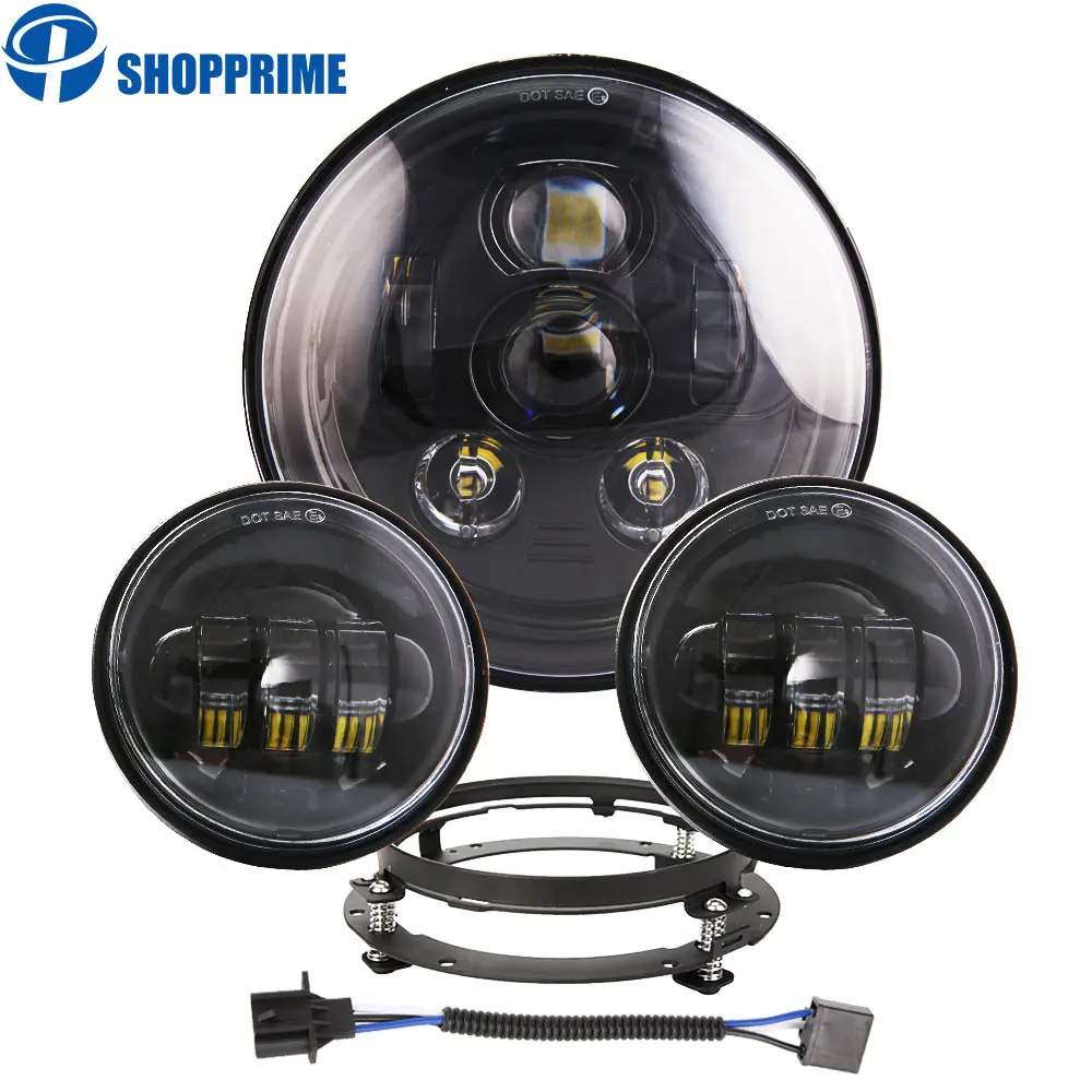 

6 lens Projector 7" LED Headlight For Motorcycle Projector HID LED Light Bulb For Jeep Wrangler JK LJ