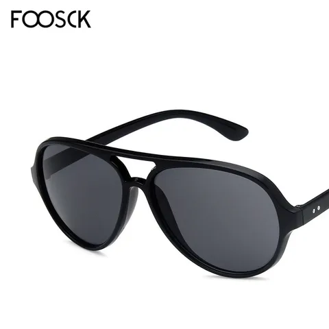 Мужские и женские солнцезащитные очки FOOSCK, классические дизайнерские Брендовые очки кошачий глаз, винтажные затемненные очки для вождения, UV400
