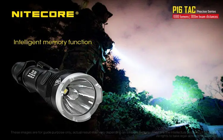 Nitecore P16 TAC CREE XM-L2 U3 1000 люмен светодиодный тактический фонарь с 3100 мАч 18650 Перезаряжаемые Батарея