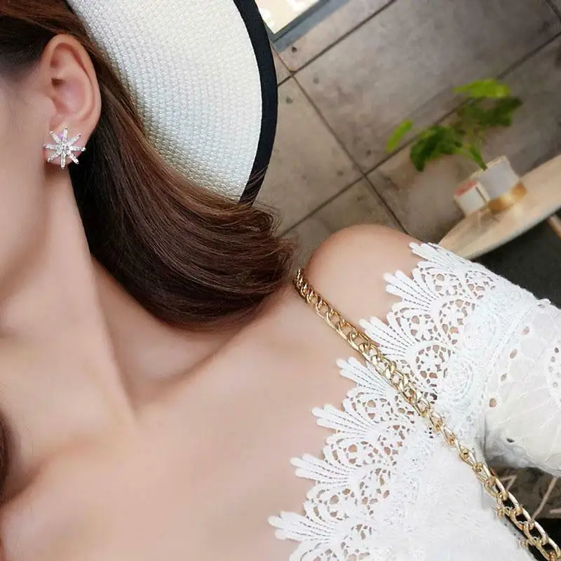 Earrings Jewelry Dangle Moon C Star Diamante Crystal Drop Rhinestone Ear | Украшения и аксессуары