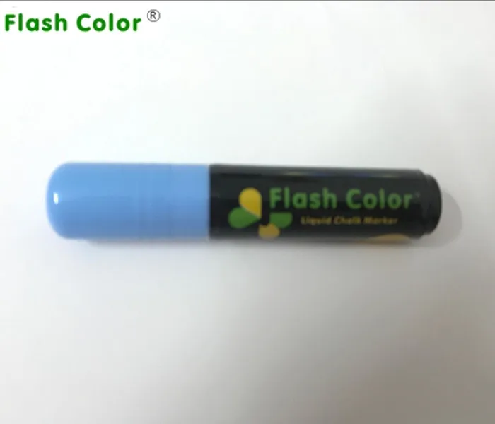 Flashcolor 1 шт. 10 мм жидкий маркер для мела, Светодиодный Маркер для письма, стеклянный маркер для окна, флуоресцентная ручка, школьная художественная живопись - Цвет: Синий
