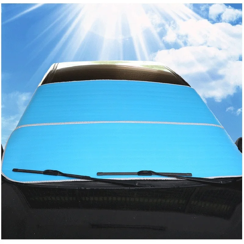 Blue 200X92 см автомобильный чехол на лобовое стекло Солнцезащитный козырек водонепроницаемый Зимний Снежный щит анти-УФ покрытие авто лобовое стекло дождь Мороз солнцезащитный козырек - Название цвета: Blue