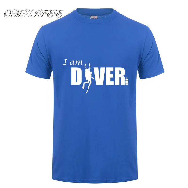 Omnitee забавная летняя я Diver футболка хлопковые топы с короткими рукавами для