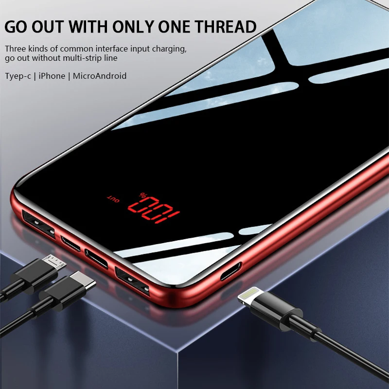 NOHON 10000 мАч портативный банк питания для iPhone X IPad Xiaomi samsung S9 2.1A выход быстрое