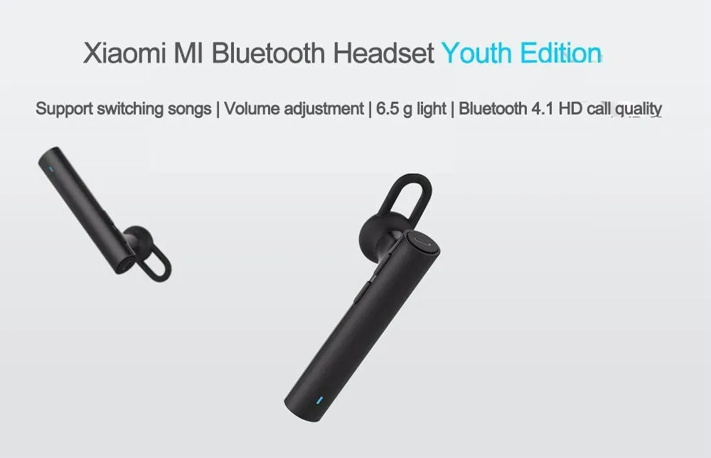 Оригинальные bluetooth-наушники Xiao mi Youth Edition, гарнитура Bluetooth 4,1, Xiaomi mi, Bluetooth наушники со встроенным mi c, Handfree