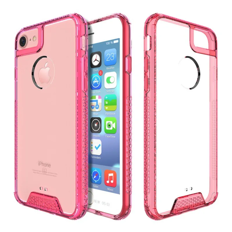 phoneyesong Corners Airbag Shock-proof Case For Iphone 5 6 7 8 Plus FOR Xiaomi Huawei acrylic |