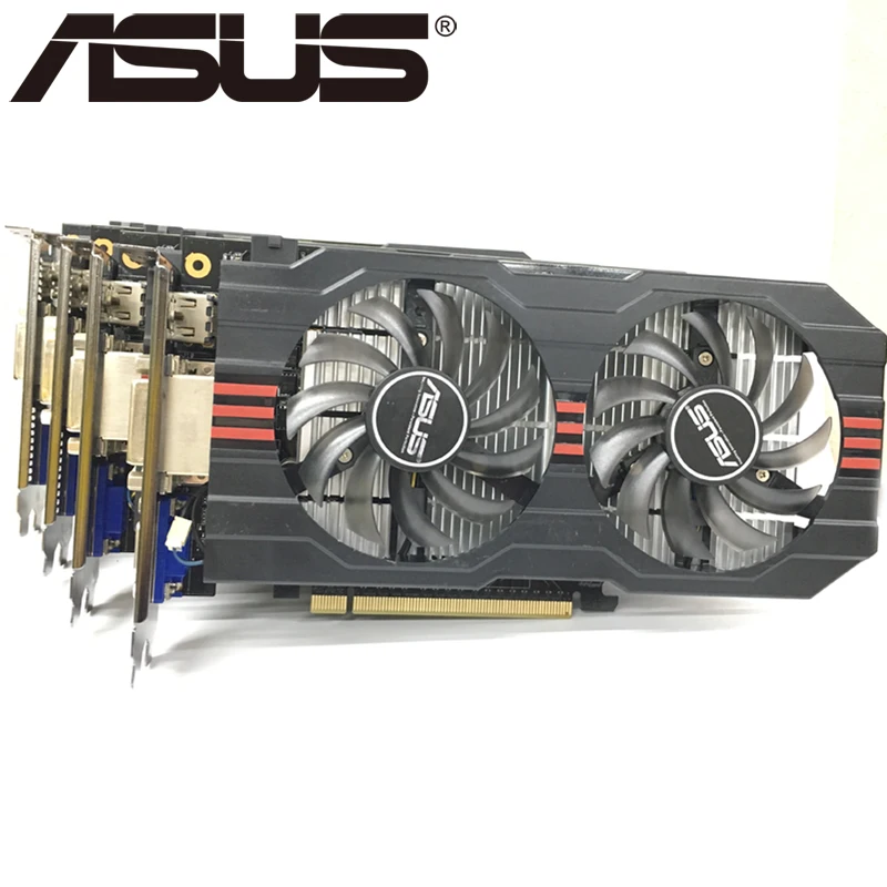 Оригинальная Видеокарта ASUS 4 шт. GTX 750 Ti 2 Гб бит GDDR5 видеокарты для nVIDIA Geforce 750Ti б/у VGA