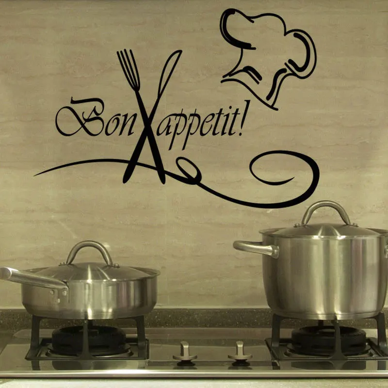 

Персональный лозунг виниловые наклейки Открытая кухня хорошее настроение украшение дома настенные наклейки CF05