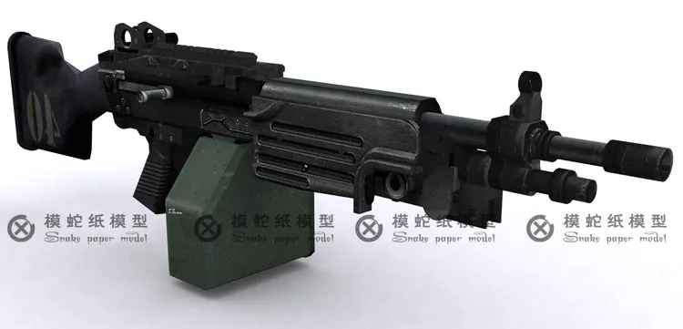 1:1 m249 светильник пулемет 3D бумажная модель пистолет оружие Пазлы бумажное ремесло ручная игрушка