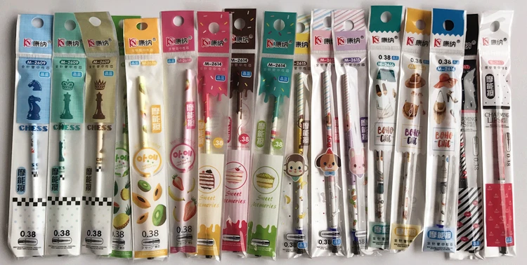 10 шт./лот новые стираемые гелевые стержни для ручек студенческие и офисные