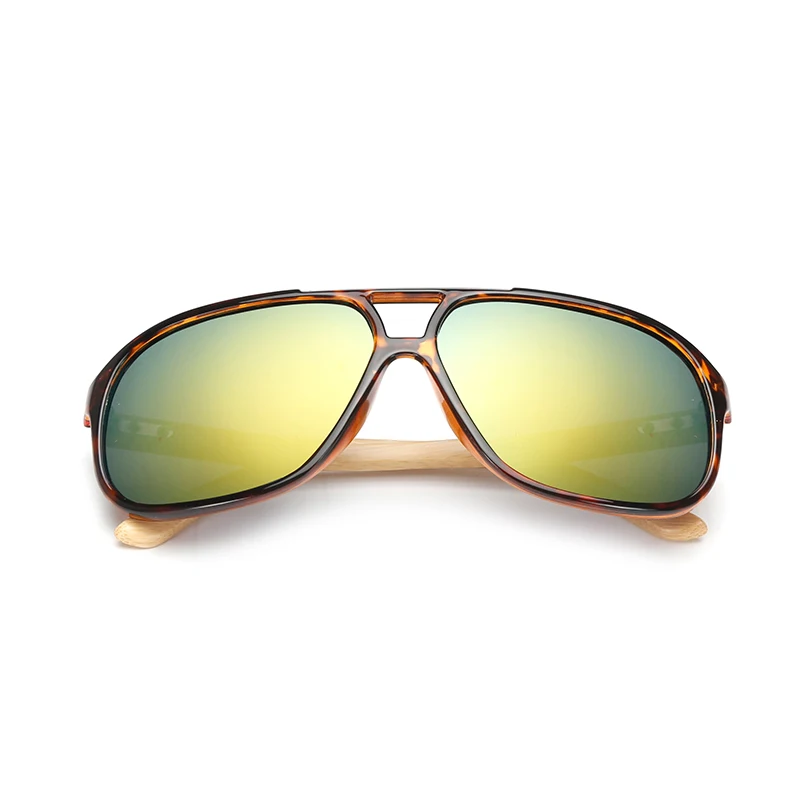 Бамбуковые солнцезащитные очки мужские деревянные Квадратные ретро De Sol Masculino
