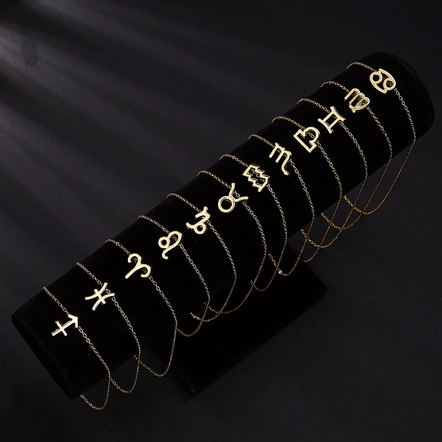 Rinhoo 12 Constellation Necklace Zodiac Sign necklace with Card Pendant Necklace charm Message Card Birthday Gift for Women Girl