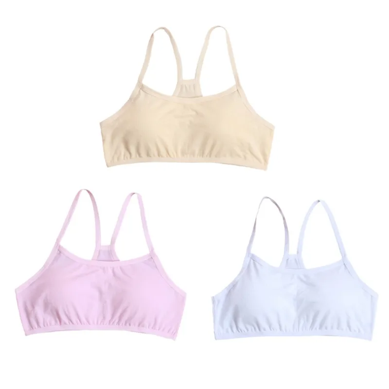 Бюстгальтер для девочек подростков мягкое нижнее белье хлопковая Спортивная