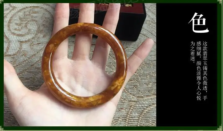 Натуральный нефритовый браслет желтый fei настоящий женский с