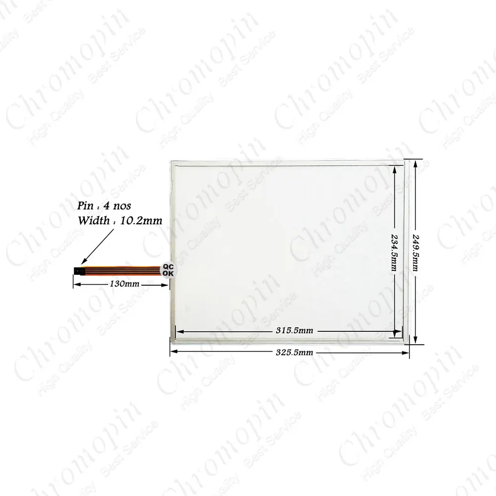 Новый оригинальный сенсорный экран galss для AMT 9543 AMT-9543 AMT9543 91-09543-00A 15 &quot4 провода |