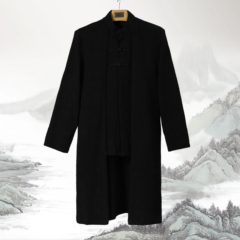 Новый модный костюм танга новинка темно синий мужской классический топ в