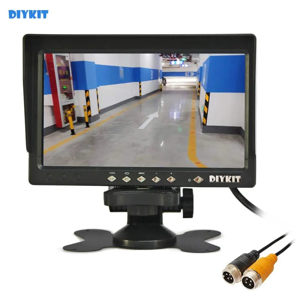 DIYKIT AHD 800x480 7 &quotIPS ЖК монитор автомобиля заднего вида с поддержкой 1080P камера