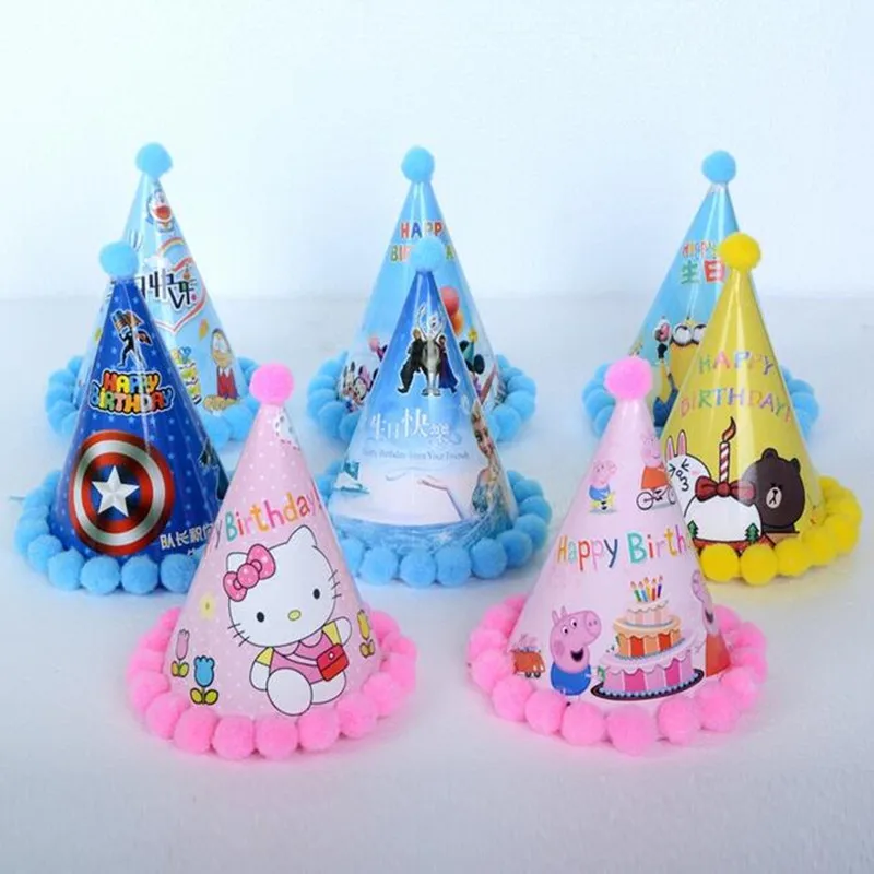 Шляпа на день рождения 2 шт./лот красивая шляпа с шариками для дня Детская героями