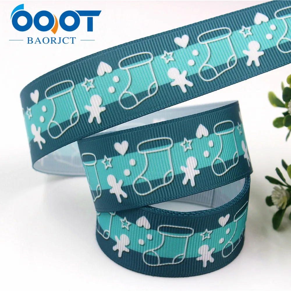 Новогодние ленты OOOT BAORJCT 178173 25 мм 10 ярдов Термотрансферная печатная корсажная