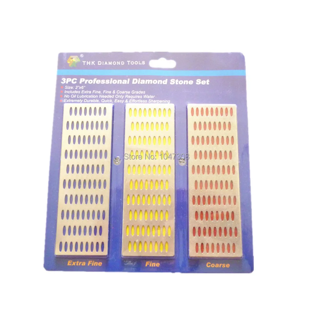 3 шт. 2 &quotX 6&quot Диамант Хон набор Камень точильный блок Кухня Ножи восстановить