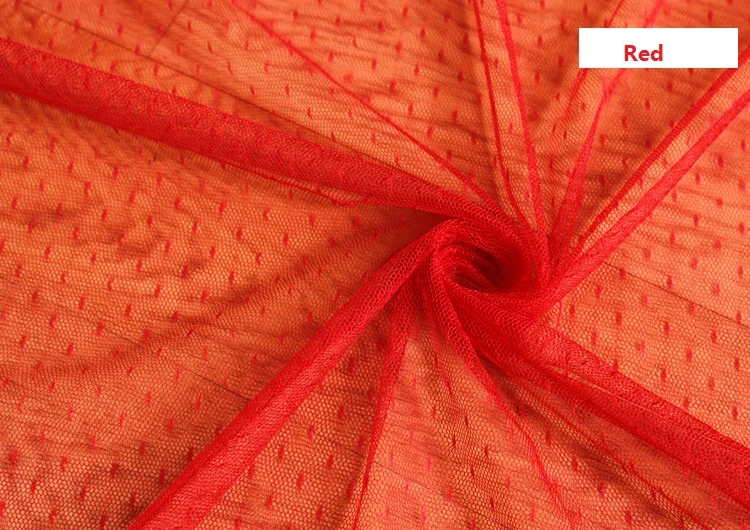 Сетчатая кружевная ткань с вышивкой в горошек для платья из тонкой марли