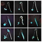 Креативные светящиеся животные Закладка в форме совы подвеска металлическая книжная Закладка канцелярские принадлежности Школьные и офисные принадлежности Эсколар папелария