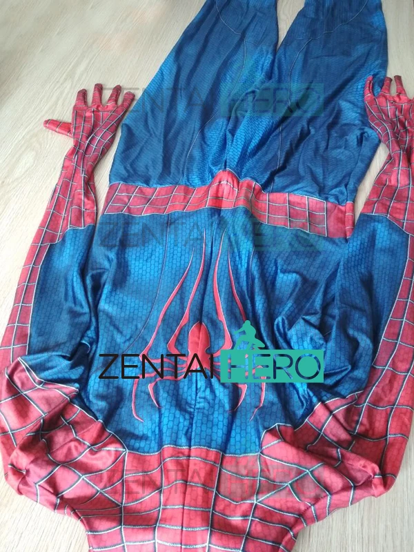 Костюм Человека-паука с 3D-принтом TASM2 Zentai Spider-man, карнавальный костюм из лайкры для всего тела, Spidey, облегающий костюм на Хэллоуин